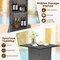 Square Outdoor Bar Table with 4 Stools for Backyard and Poolside